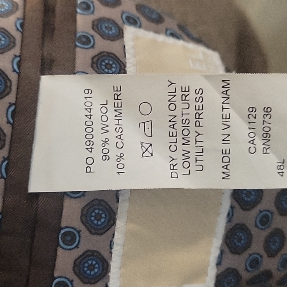 Michael Kors brown wool cashmere sport coat men's 48L - Picture 4 of 10
